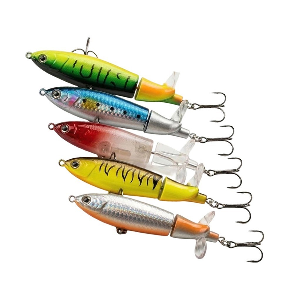 Trolling Casting Floating Hard Bait 6066 Triple Hook Flexible Tail Action