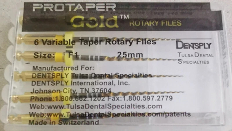 Dentsply Protaper Gold Rotary Files 21mm/25mm/31mm Tulsa Assorted Endodontics US