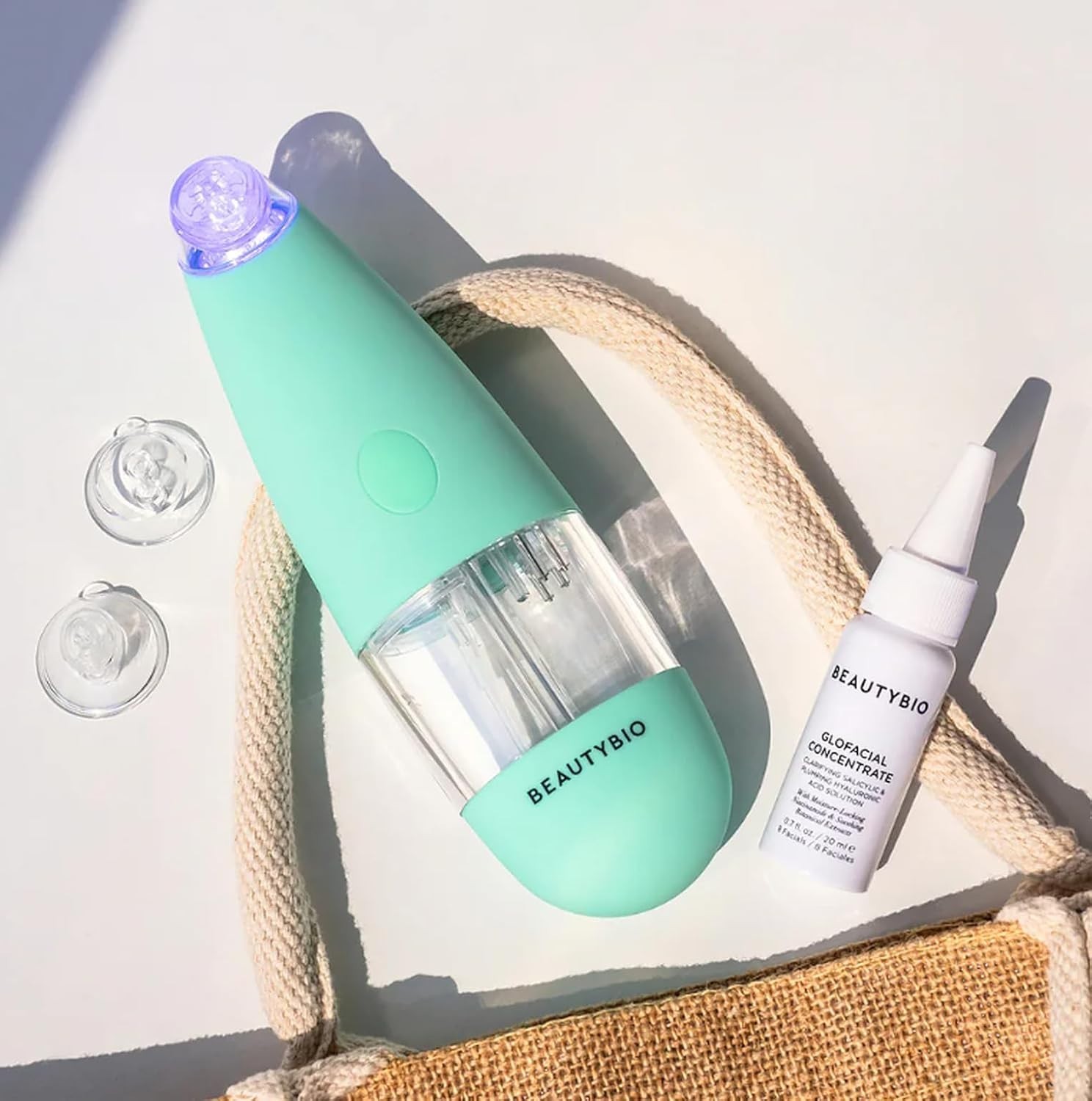 BeautyBio GLOfacial Hydro-Infusion Deep Pore Cleansing With Blue LED - Green -