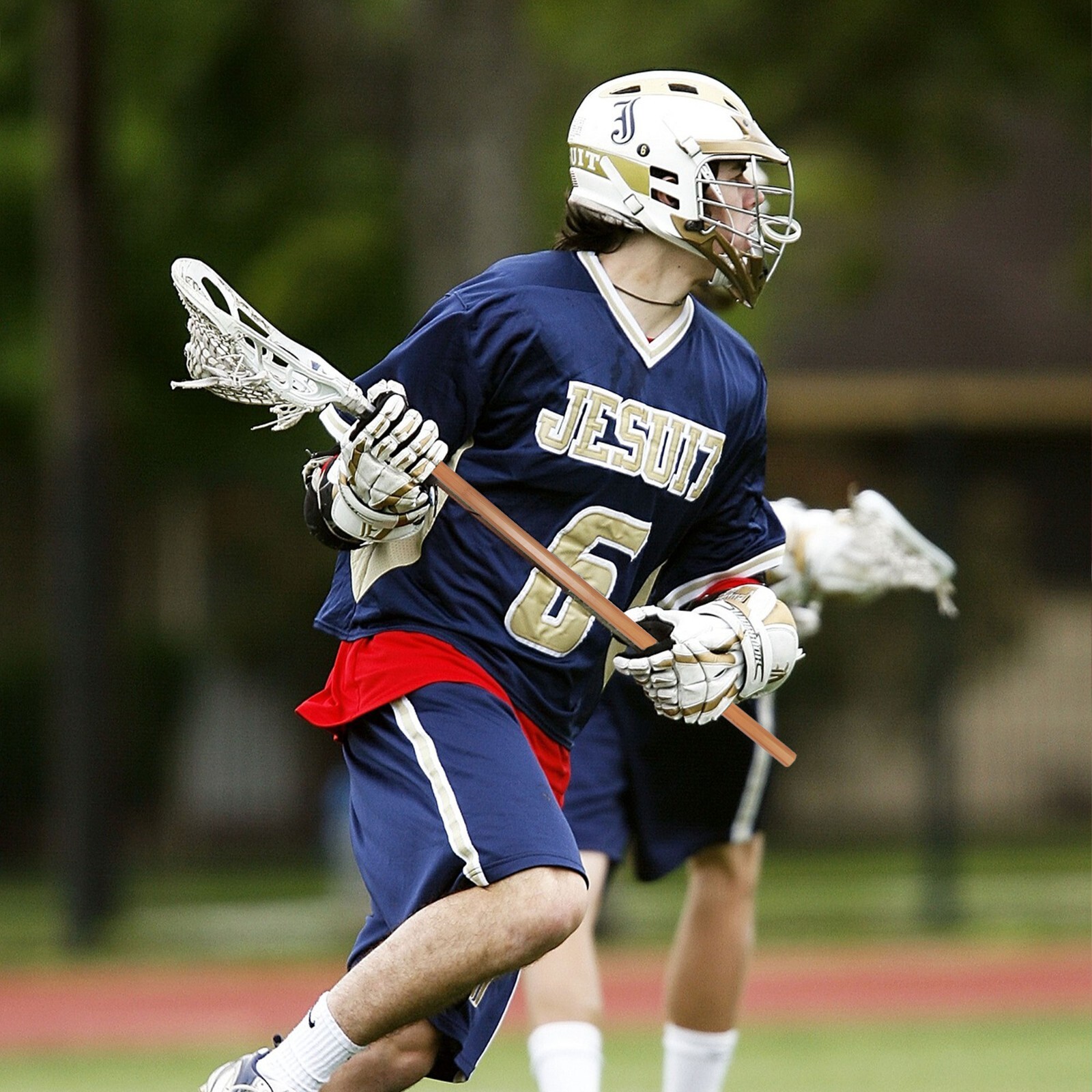 BambooMN Men's Natural/Carbonized Bamboo Lacrosse Shaft Stick Handle