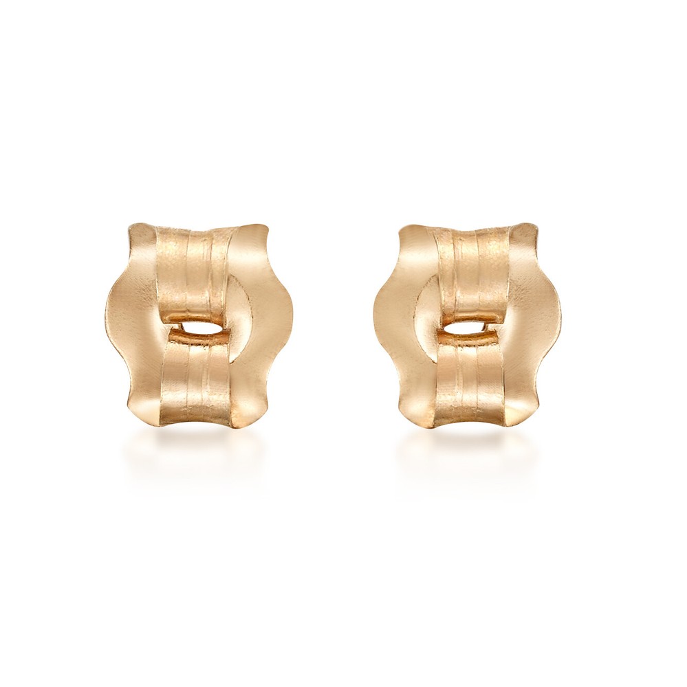 14K Rose Gold Replacement Friction Earring Backs - 2 Pair Bundle (4 total)