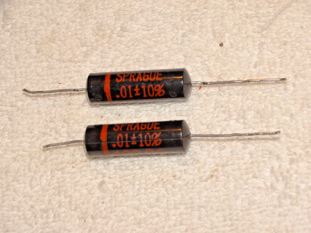 2 - Sprague Black Beauty Capacitor Pulls  .01  400v  160P   Tone Cap #7