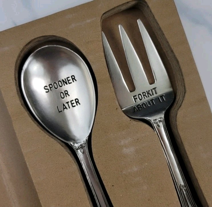 Mudpie Circa Serving Spoon And Fork