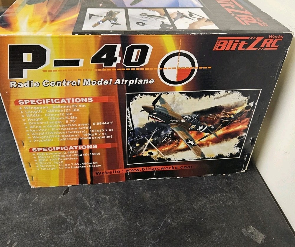 BLITZ RC P-40 PRISTINE NEW IN BOX ***No REMOTE
