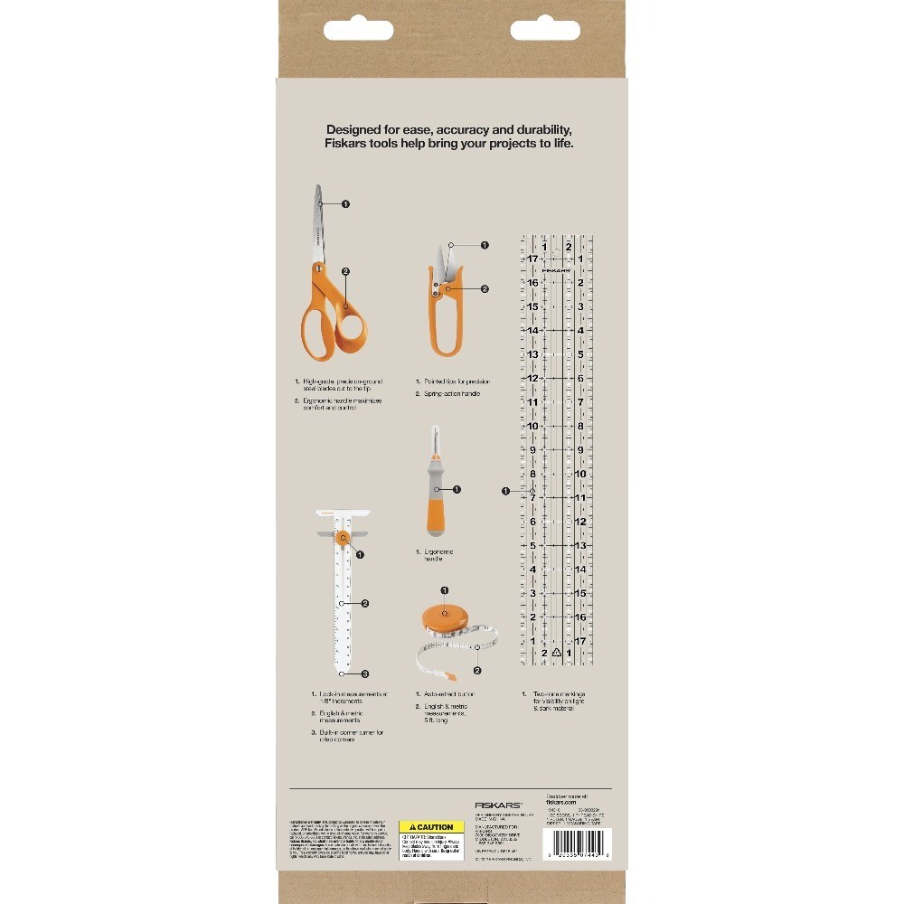 6 Piece Sewing Essentials Set, Orange