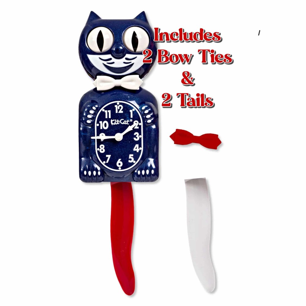 Red, White & Galaxy Blue Kit-Cat Klock kat clock