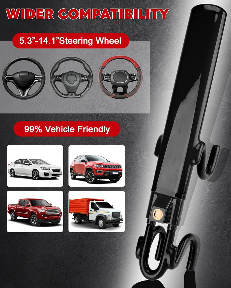Steering Wheel Lock Anti-Theft Car Device Heavy Duty Security Car Lock Antitheft