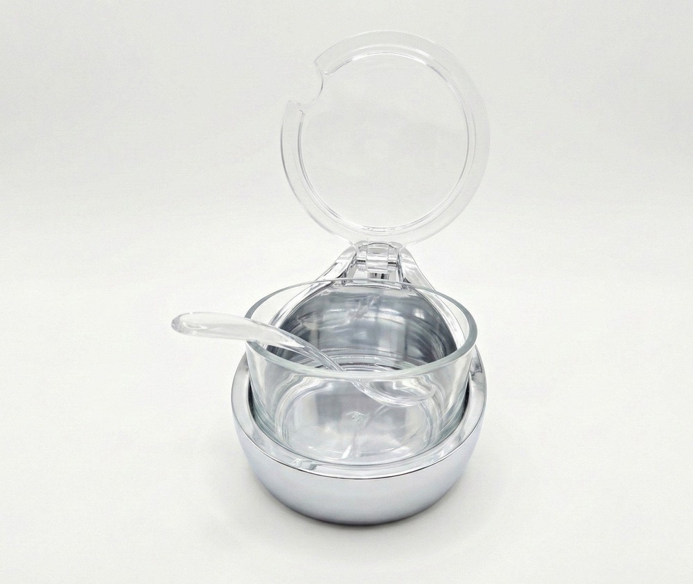 Guzzini Parmesan Server & Teaspoon Chrome and Clear Glass