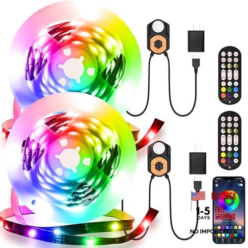Motion Sensor LED Light Strip 19.68ft 3M*2 Sets Under Bed 19.68 ft/6M 2 Set