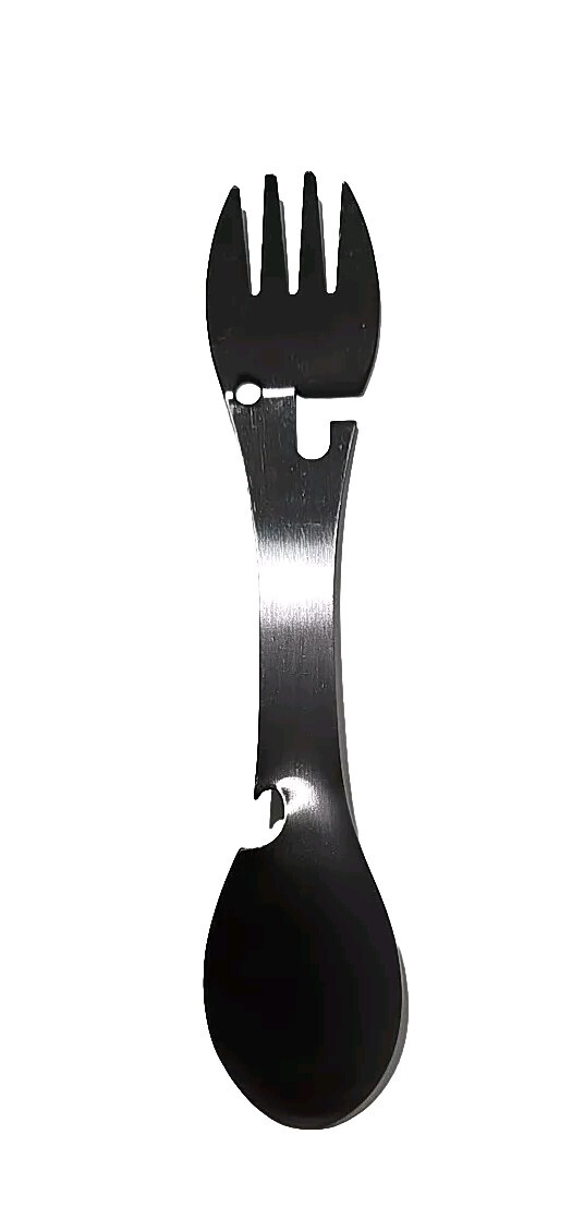Snap On Tools PROMO Stainless Spoon Fork Opener Camping Survival Spork+Pouch NEW