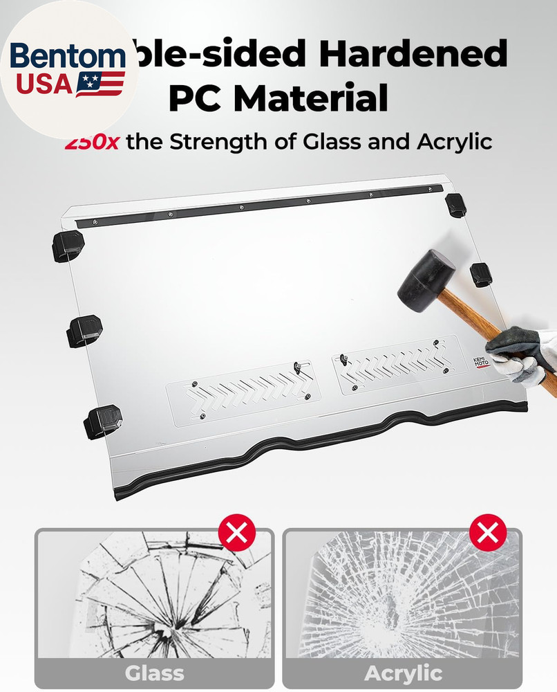 Front Vented Windshield Compatible with Ranger 800 / XP 800 / Crew 2010-2016, Ra