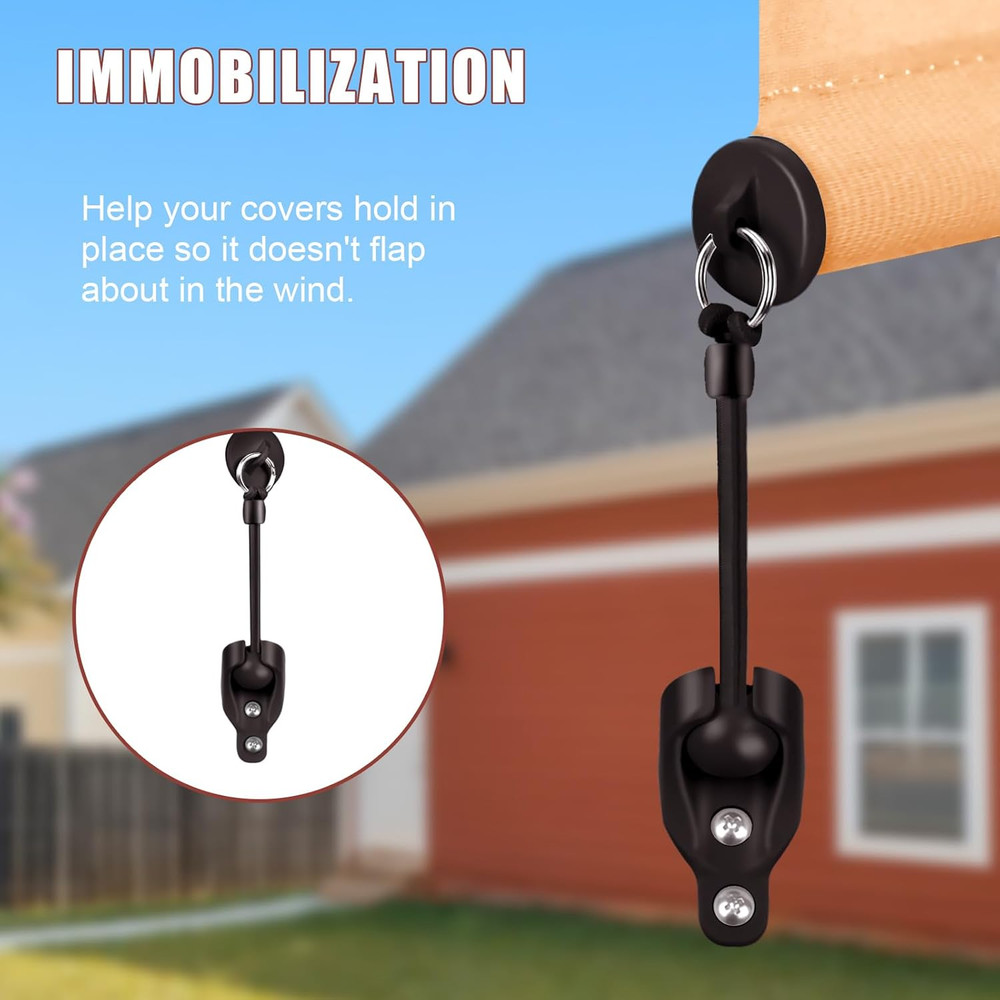 Coolaroo Replacement Roller Shade Hardware Bungee Kit EndCap TieDowns Outdr Set1