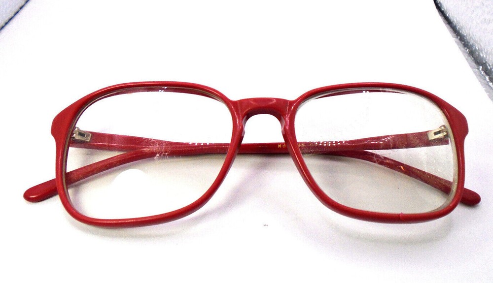 Modern CO-ED Red 51-20 Vintage Plastic Eyeglasses Frames