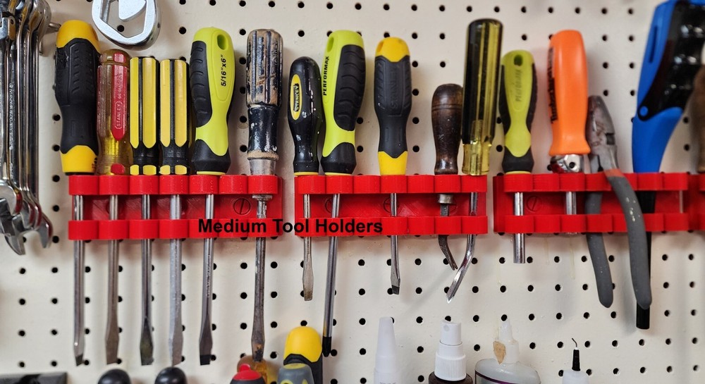 Tool Holder Medium size for Pegboard or Wall Organization. Discounts Available