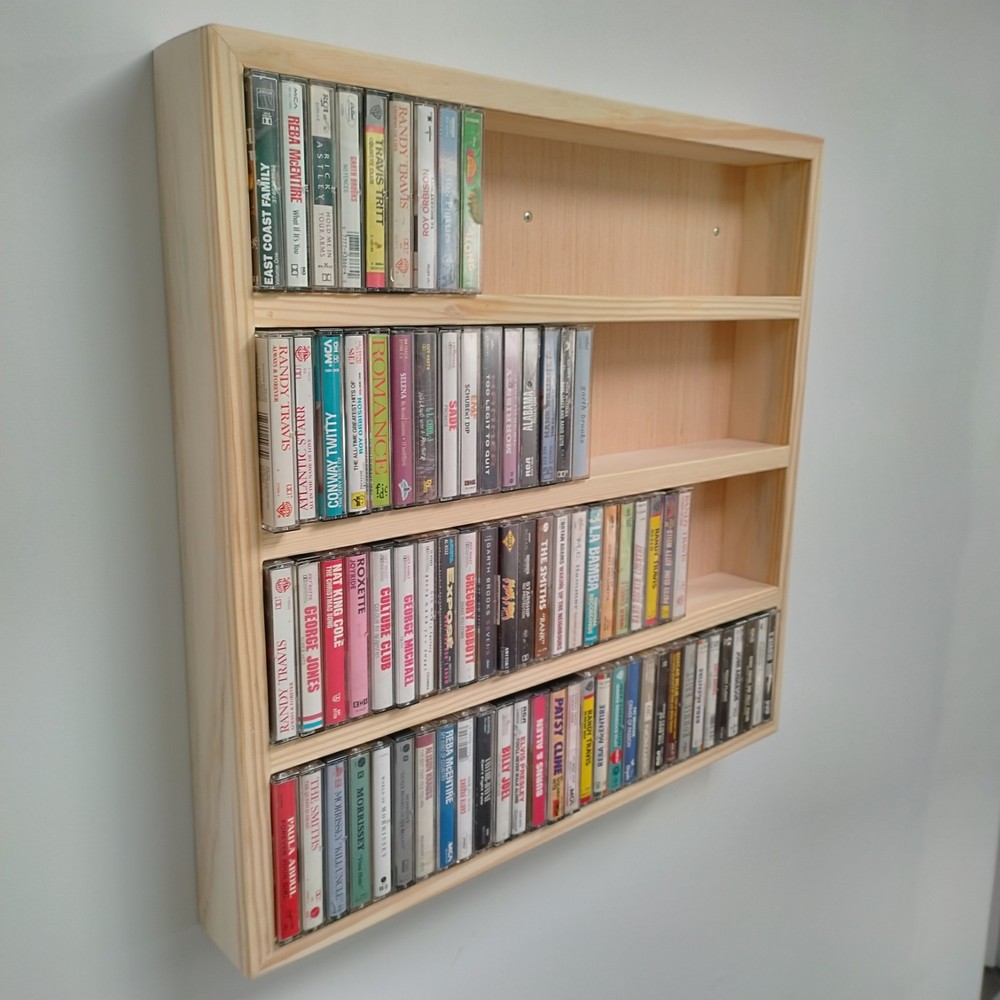Wooden Cassette Storage Display Rack 120