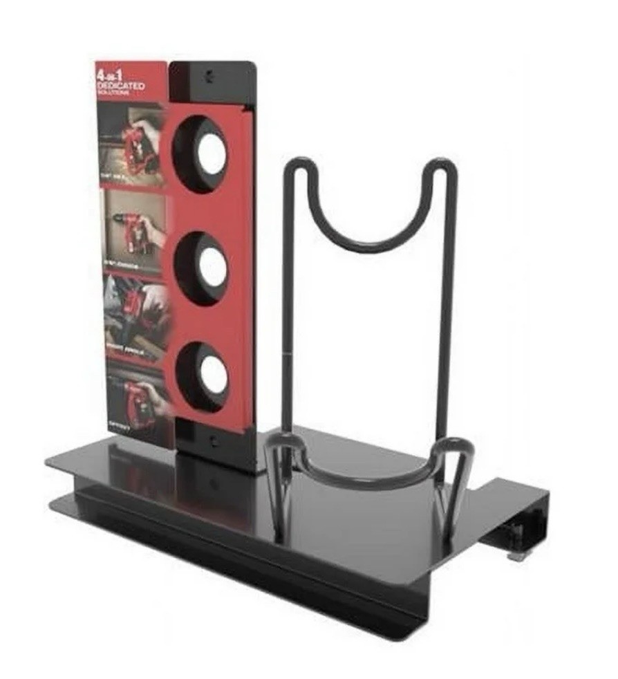 Black Metal Milwaukee Installation Driver Display Rack