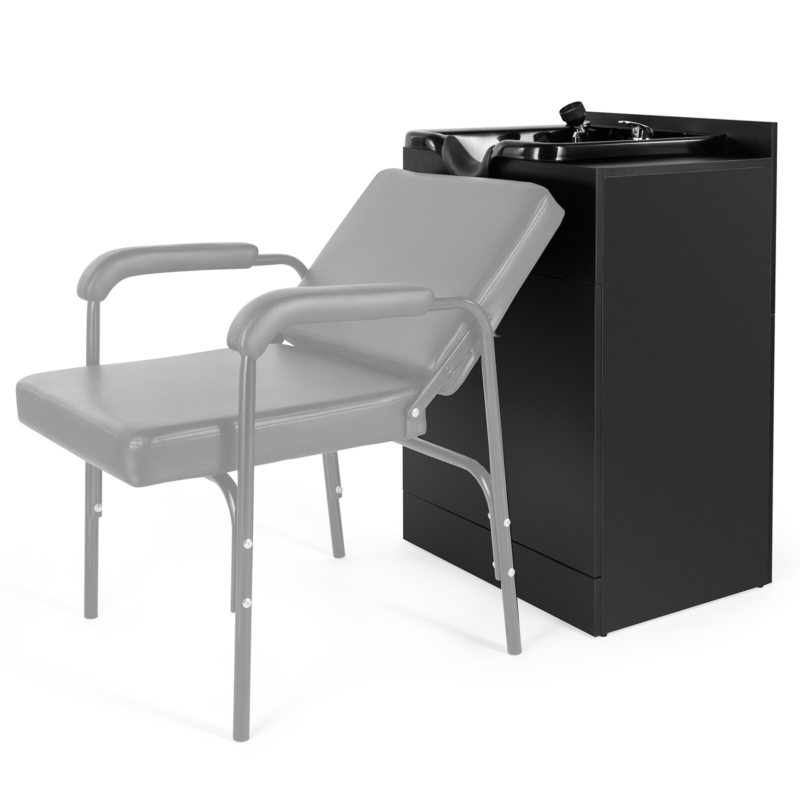 Backwash Shampoo Station Bowl Sink,Reclining Barber Chair,Salon Beauty Equipment