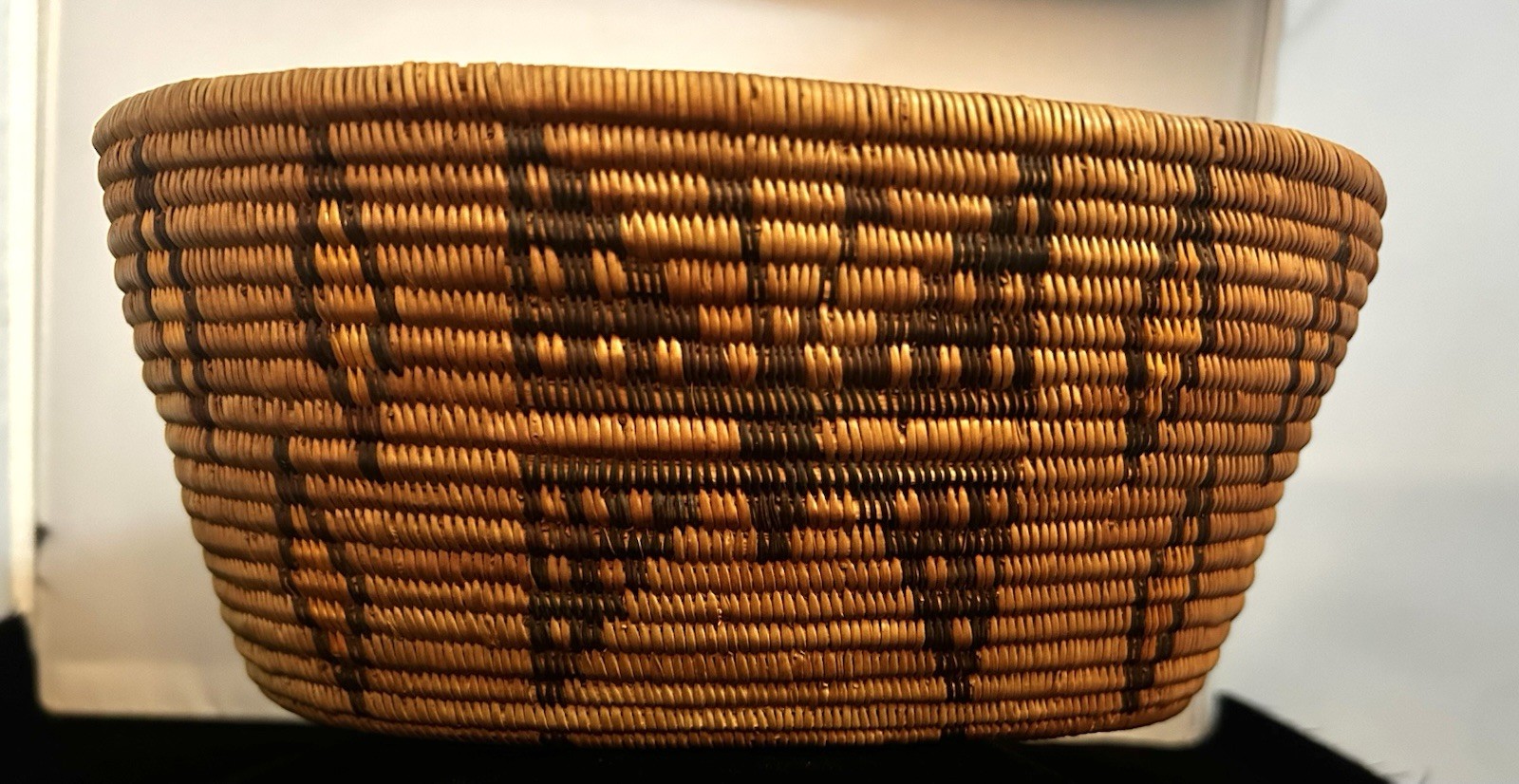 Rare Panamint California Native Basket Butterfly Diamond Zig Zag Polychrome