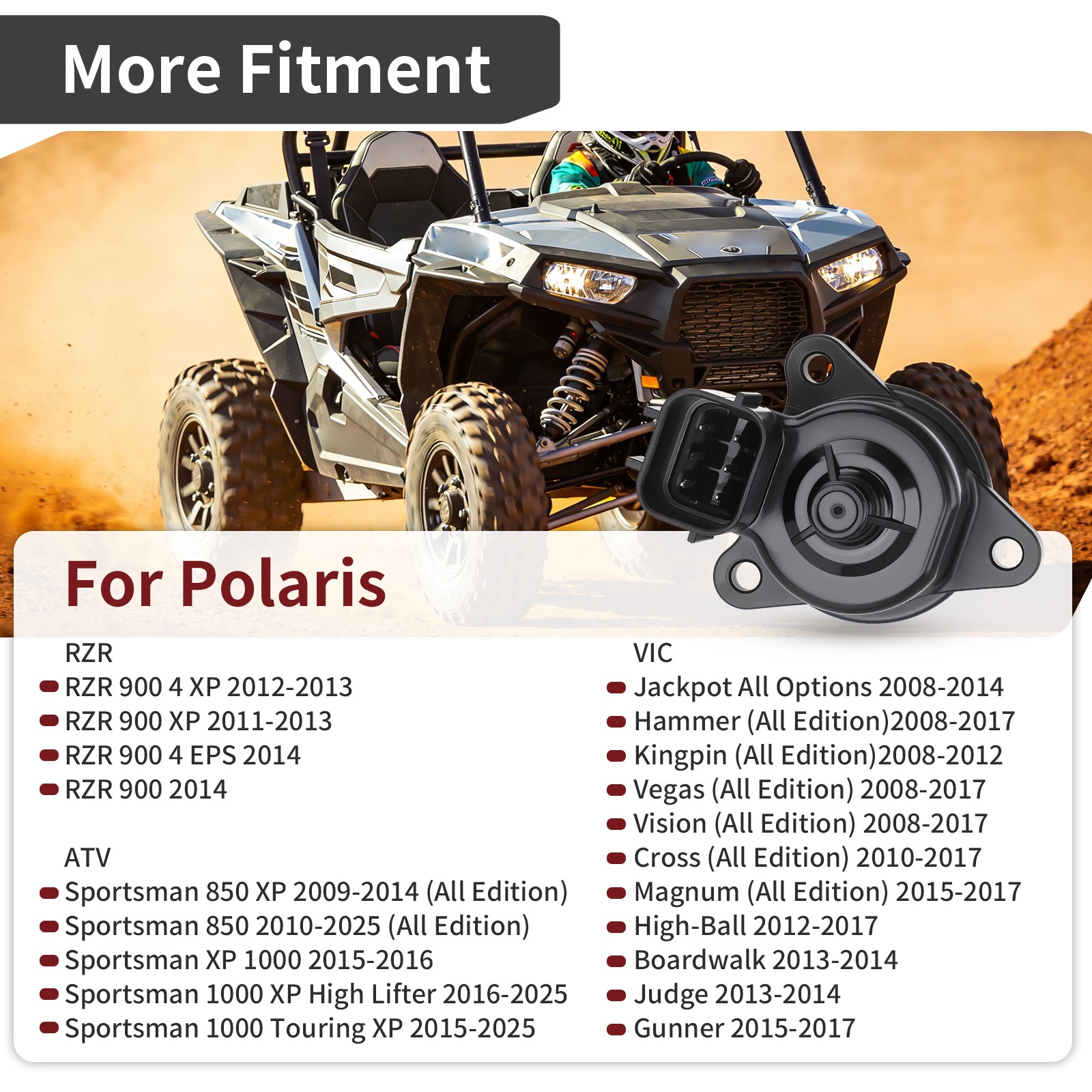 Idle Air Control Valve 4011638 4013313 For Polaris Sportsman 850 1000 XP RZR 900