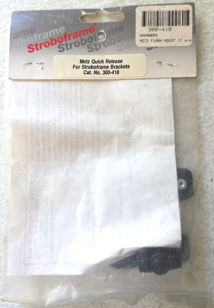 ******** NEW METZ QUICK RELEASE FOR Stroboframe Brackets 300-418 flash mount II