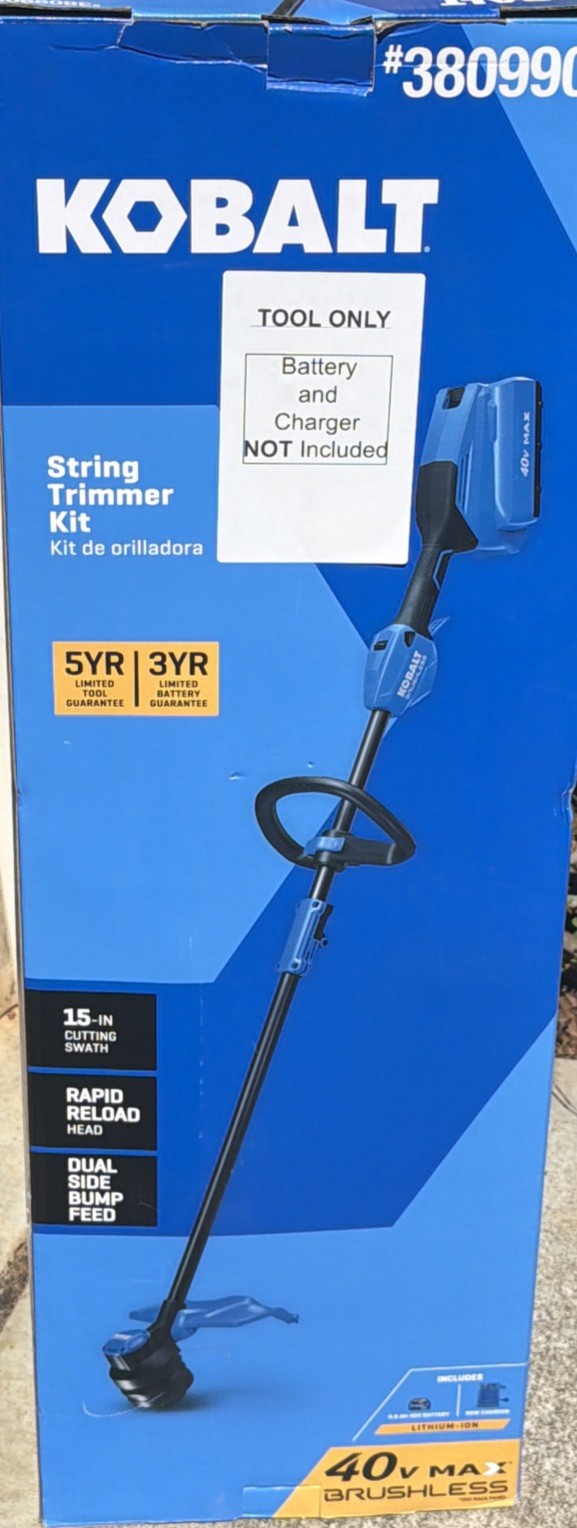 Kobalt 40V String Trimmer 3809908 Tool Only Light Use No Battery Or Charger