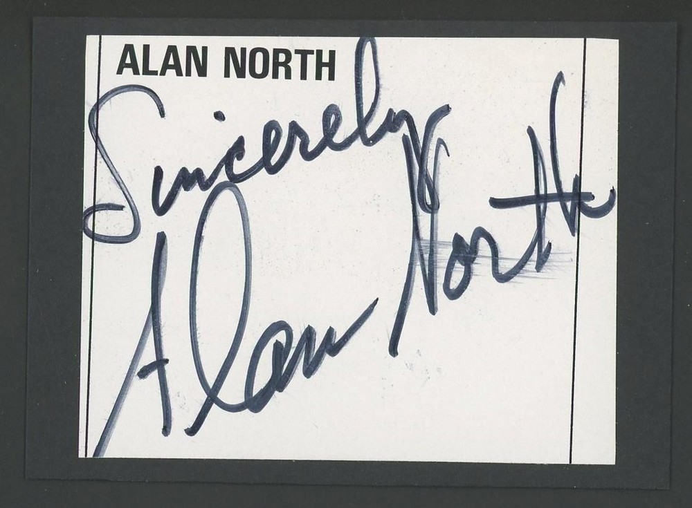 ALAN NORTH (1920-2000) autograph cut | "Lean on Me" - signed