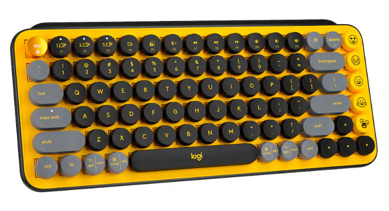 Logitech POP Keys Wireless Mechanical Emoji Keyboard - Blast, English - YELLOW