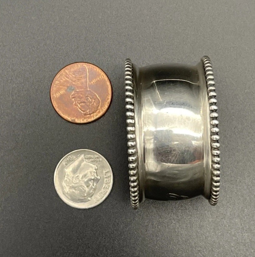 Sterling Silver Napkin Ring Engraved Name “Ernest” Watrous