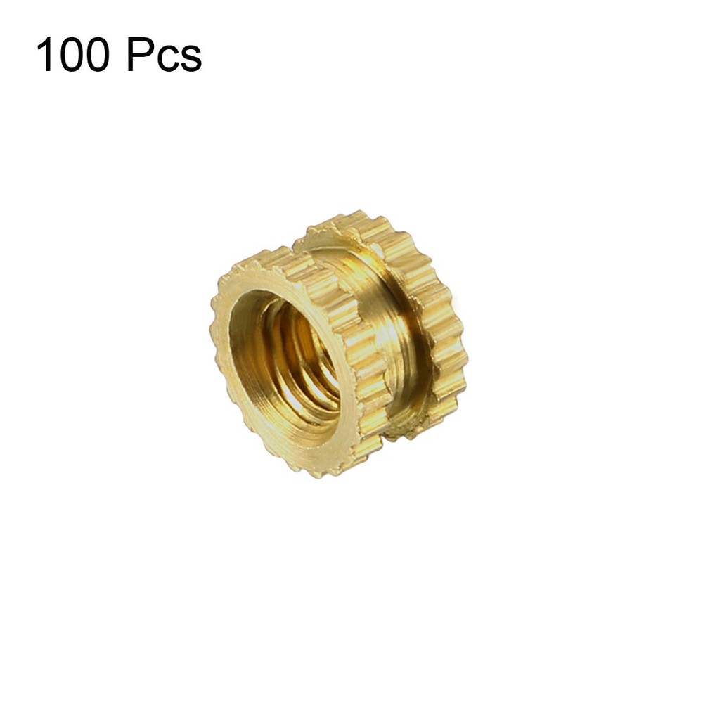 100 Pcs M3 x 0.5 Insert Embedment Nut for 3D Printer