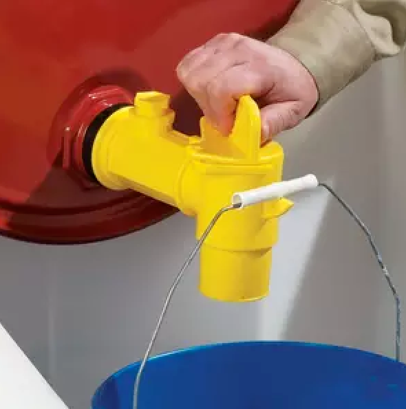 55 Gallon Drum Barrel Bung Valve Faucet 2 Inch NPT Manual Close Polyethylene