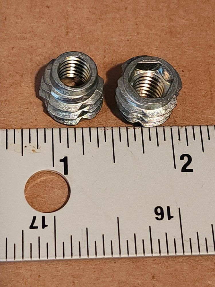 E-Z LOK Threaded Insert Zinc Hex-Flush 5/16-18 M8-1.25 Internal Threads