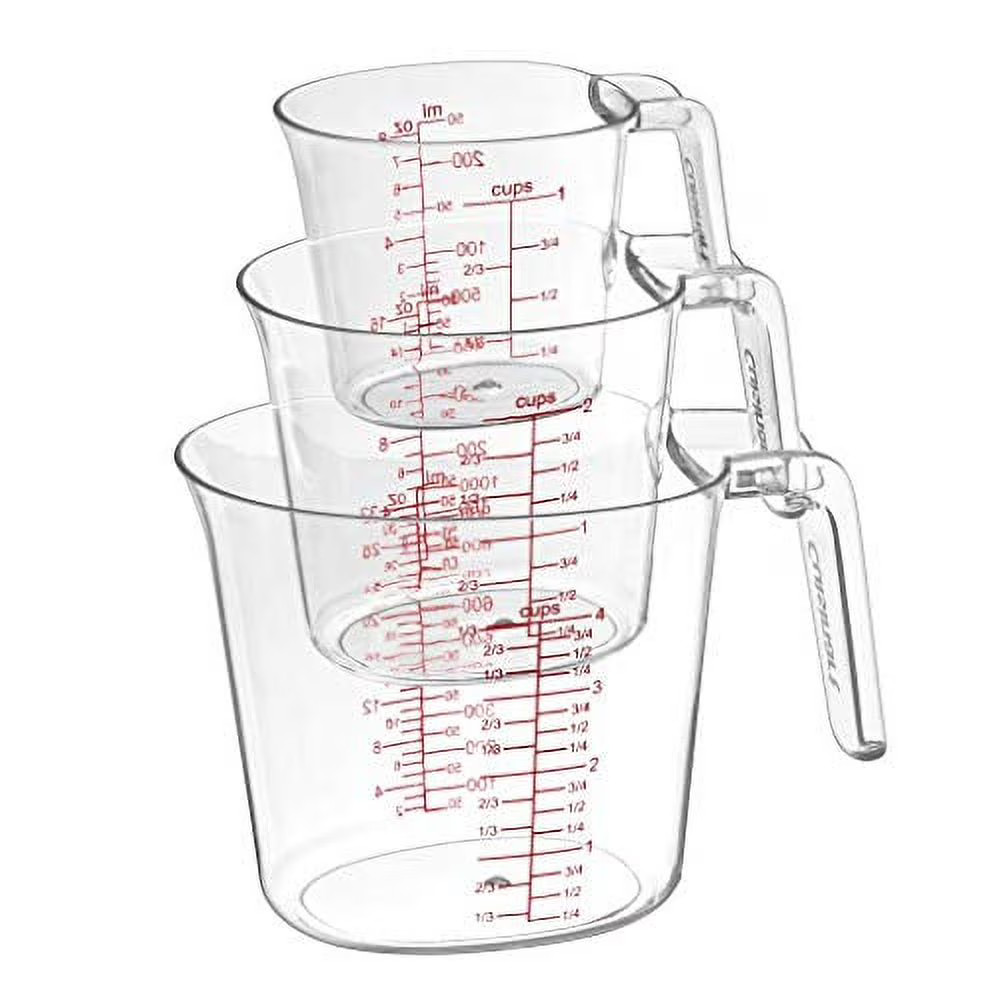 Cuisinart Nesting Measuring Cup Collection 1-3 Cup Plastic Stackable Measuring