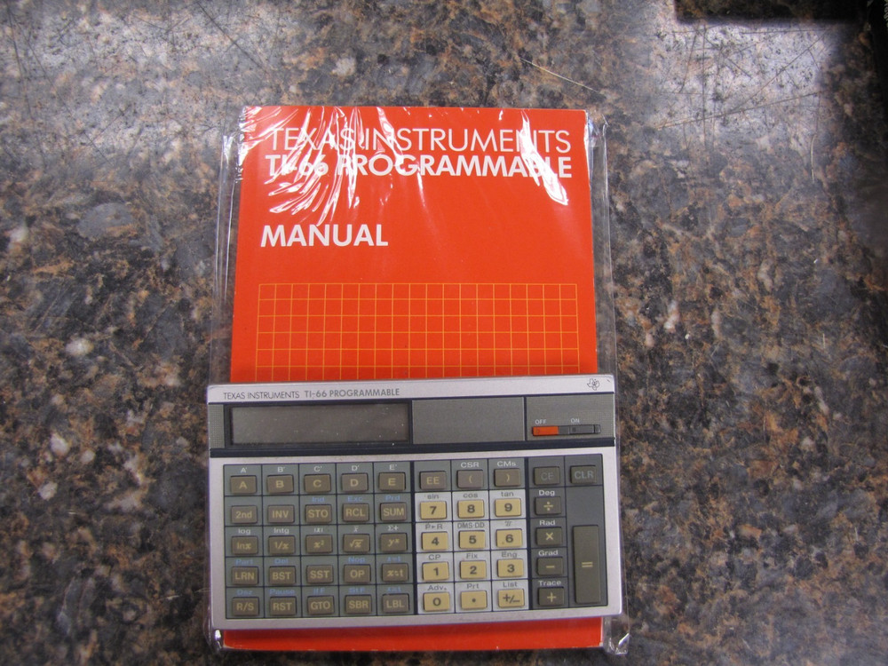 Texas Instruments TI-66 Programmable Electronic Calculator w/ Manual- Works
