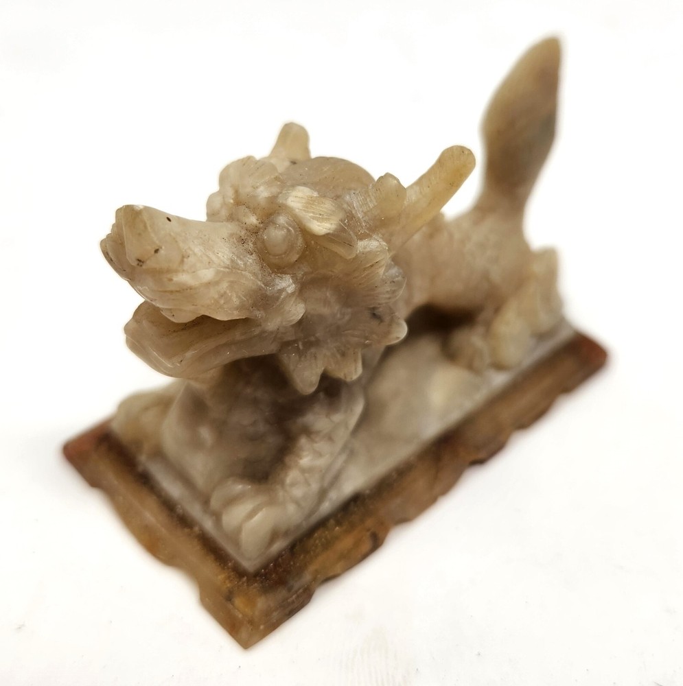 Small Stone Dragon Figurine - Approx. 2 1/2" Long