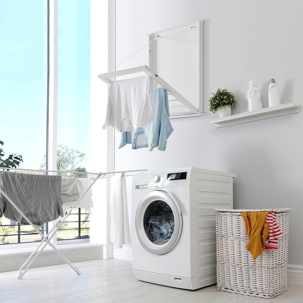 Danya Folding Wall Mounted Drying Rack - White