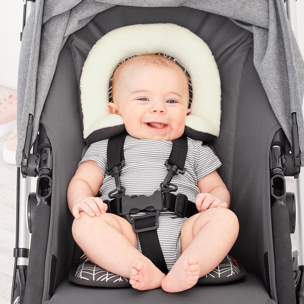 Skip Hop Stroll &Go Cool Touch Infant Head Body Support Grey Feather replacement
