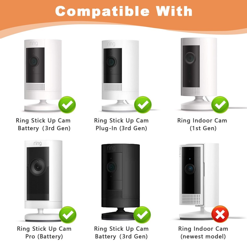 3pack Ring Camera Wall Mountcompatible With Ring Stick Up Cam Battery/plugin/cam