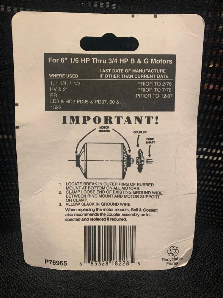 Bell & Gossett 118228 MOTOR MOUNT RING SET