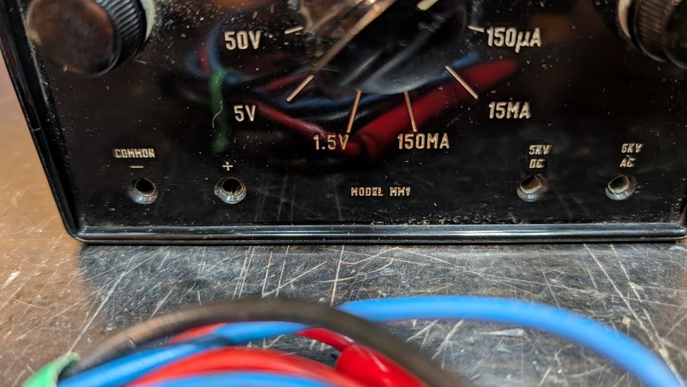 Heathkit Model MM1 Multi Meter Volt Ohm w Red & Black Leads