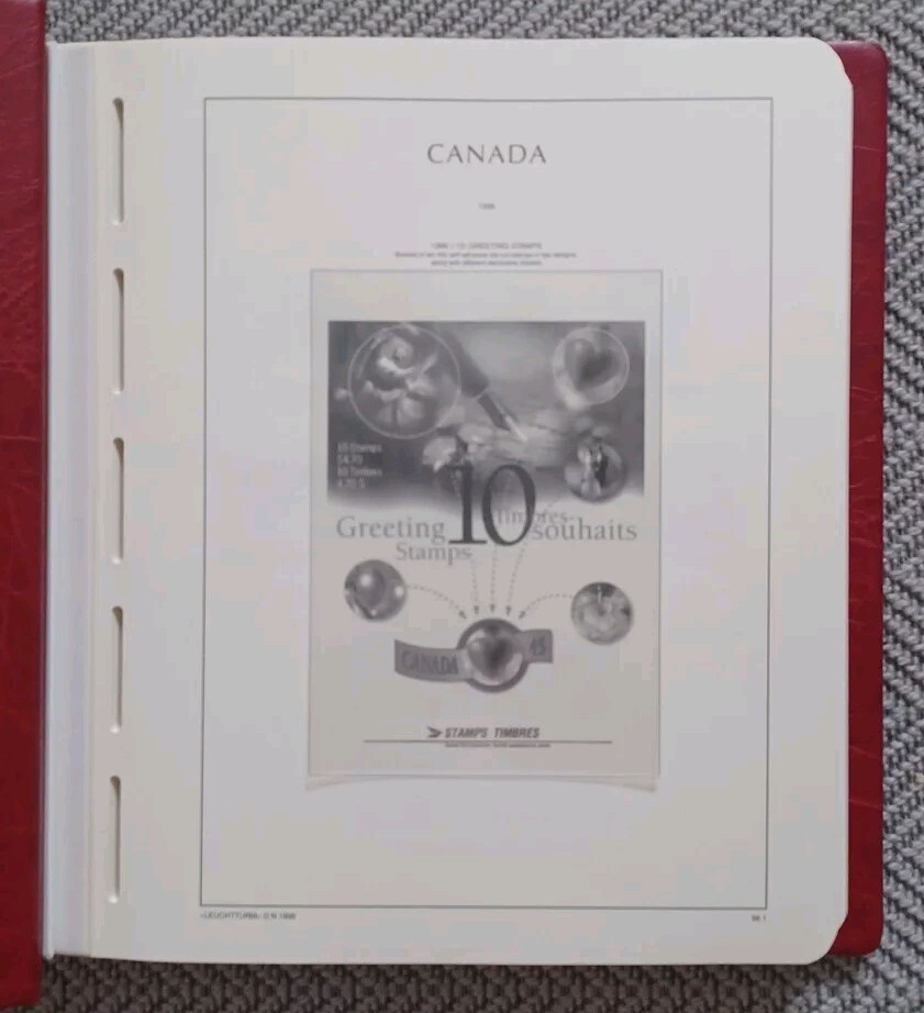 Lighthouse Stamp Album Canada, Hingeless, (1996-2003) RED