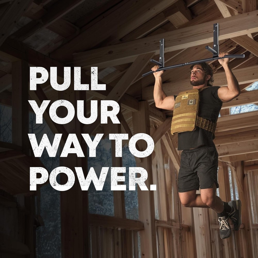 Maximize Your Workouts: 42" Pull Up Bar with Elevated Head Clearance & Supports