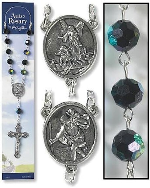 Auto Rosary Beads - Black
