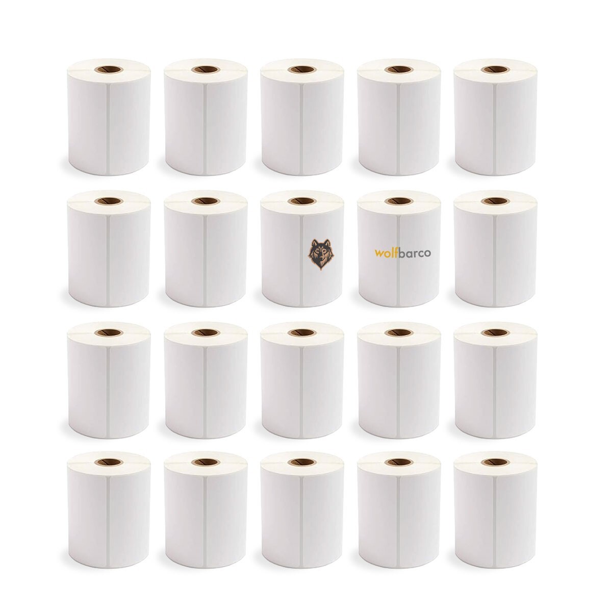 20 Rolls (5000) 4"x6" Direct Thermal Shipping Label 250/Roll Zebra LP2844/ZP450