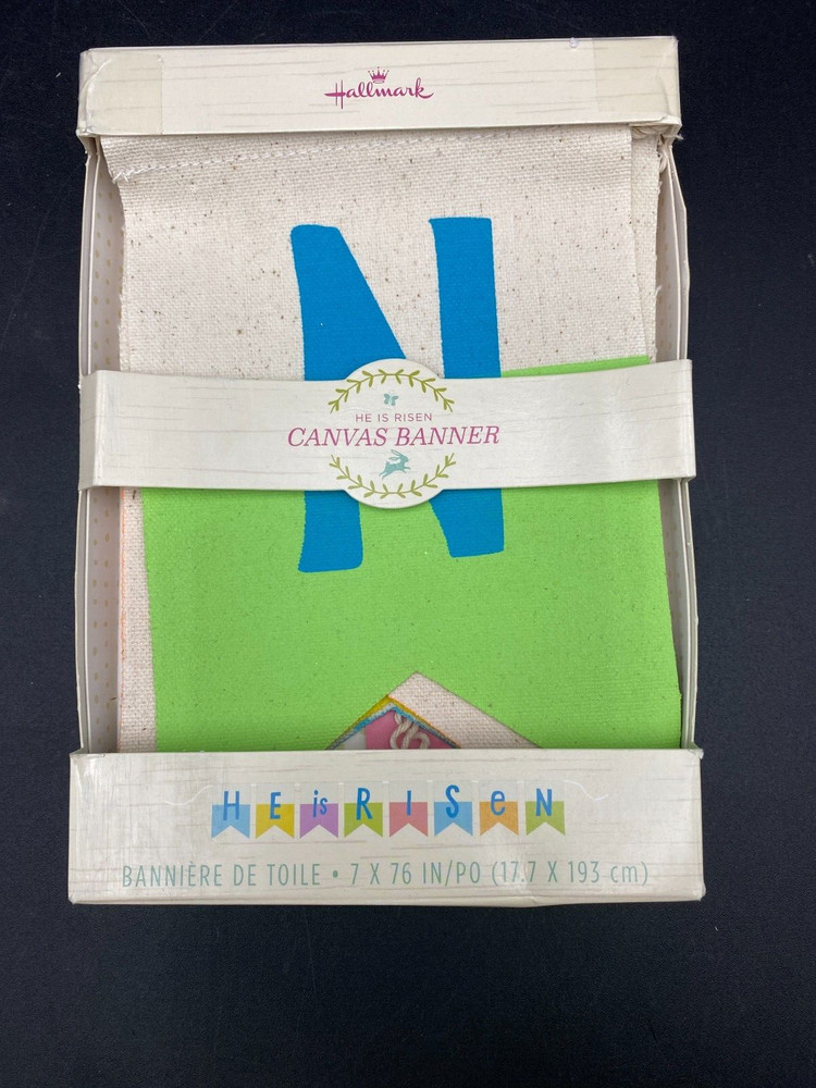 Hallmark Canvas Banner- He is Risen - Easter Decoration NIB