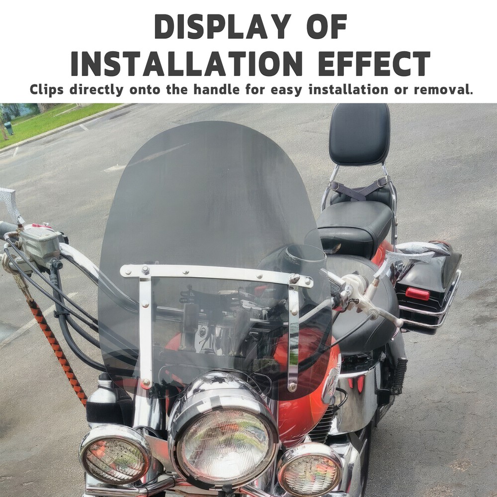 For Harley Softail Standard 7/8" 1" Handlebar Light Smoke Windshield Windscreen