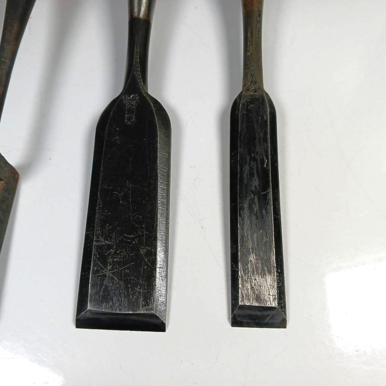 Japanese Nomi Chisel set of 4 KANE-SADA ┓定 etc. 9-30mm Chisels Japan / AI1812T