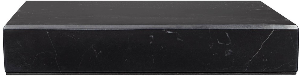 Black Marble 8" Square x 1" High Pedestal Lamp Riser