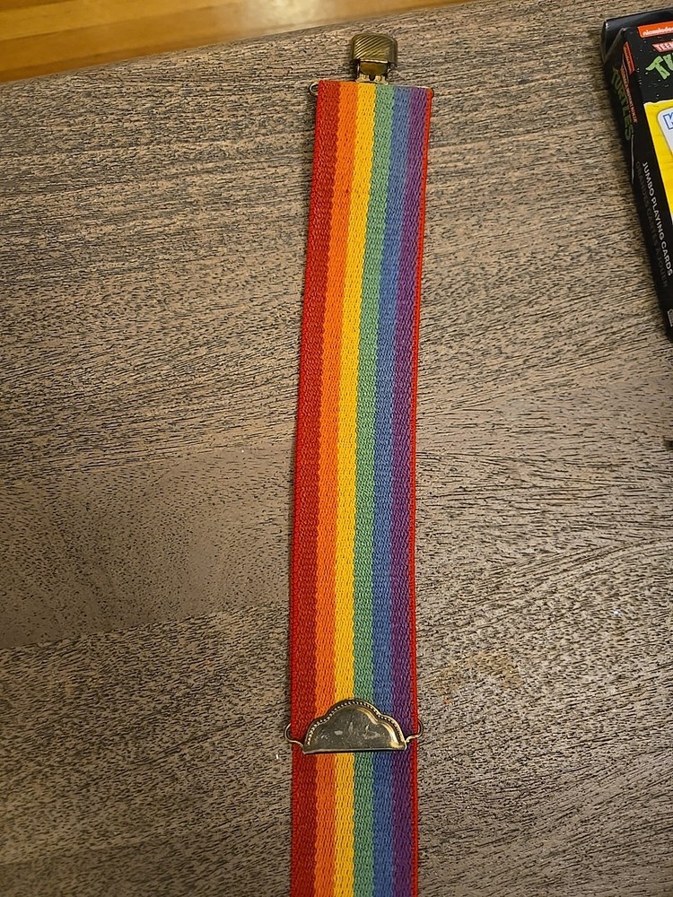 Rainbow Suspenders Vintage 2" Adjustable See All Pics And Description