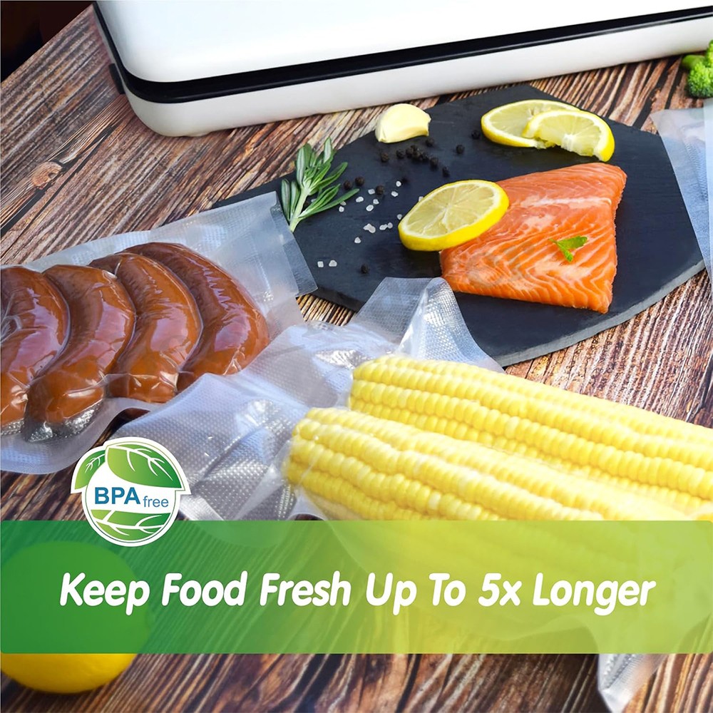 8"x50' Giant Rolls Vacuum Sealer Bags Embossed Food Saver Storage Bag BPA Free