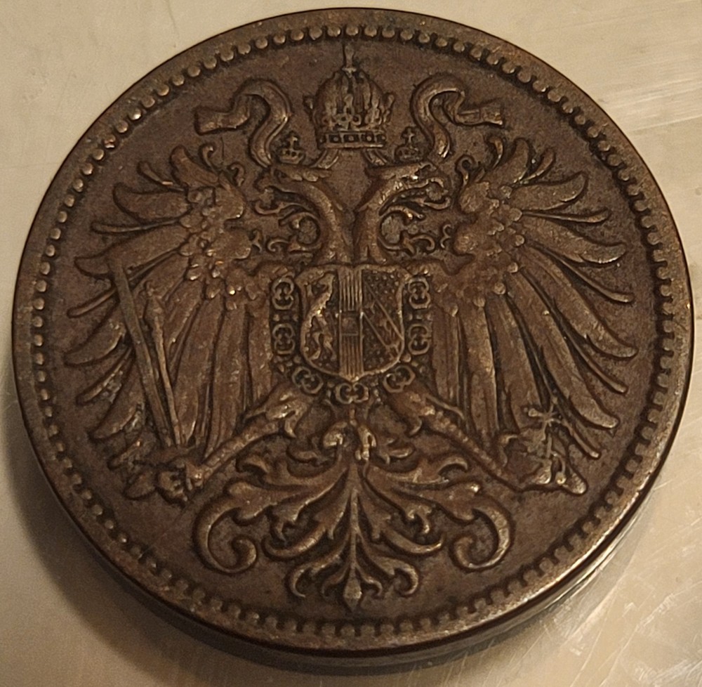 1910 Austria 2 Heller - Beautiful Coin Condition!
